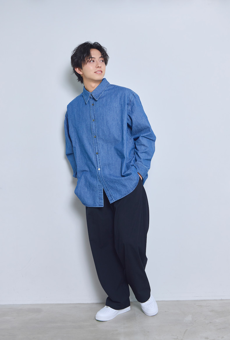 オーバーサイズデニムシャツ