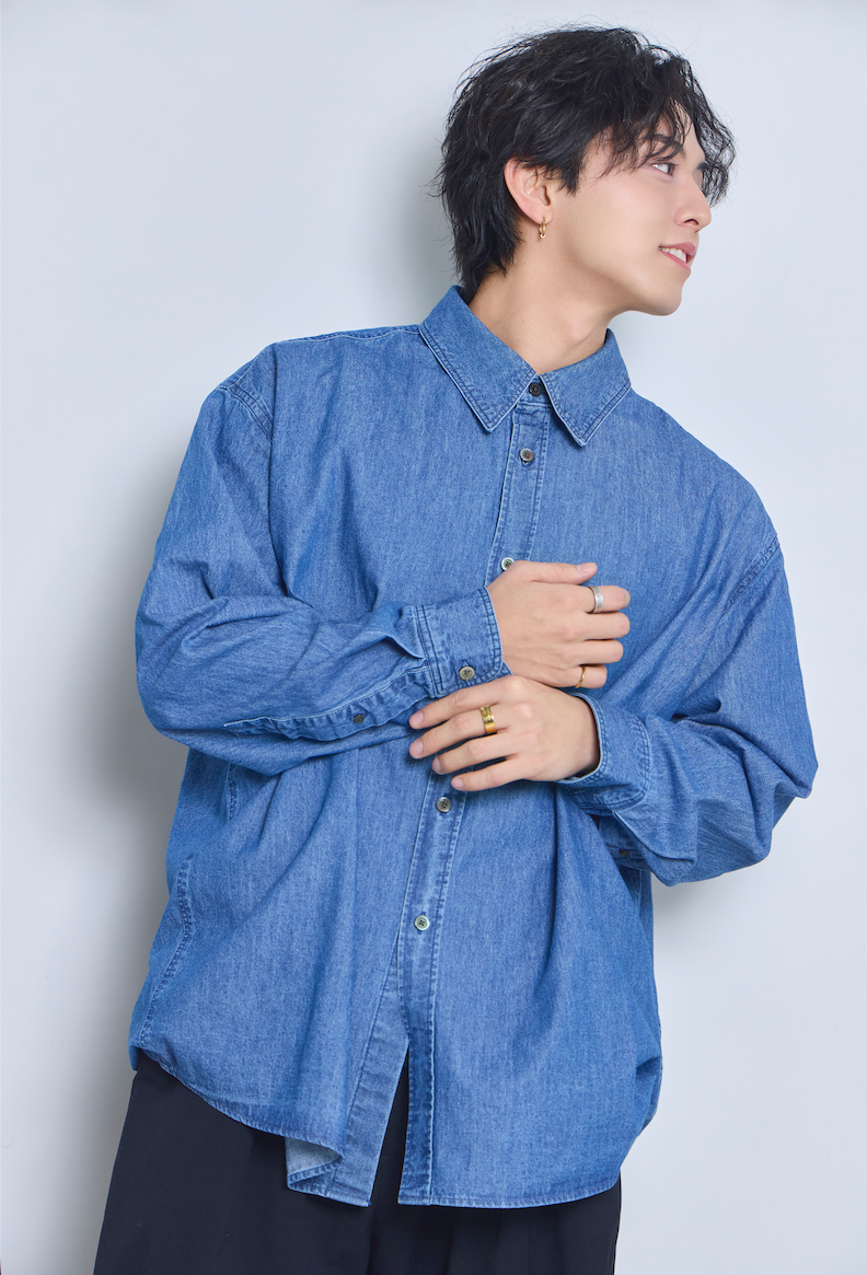 オーバーサイズデニムシャツ